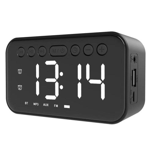 Reloj despertador con bocina y musica FM Radio